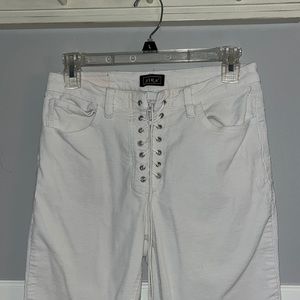 LIRA white corduroy capris